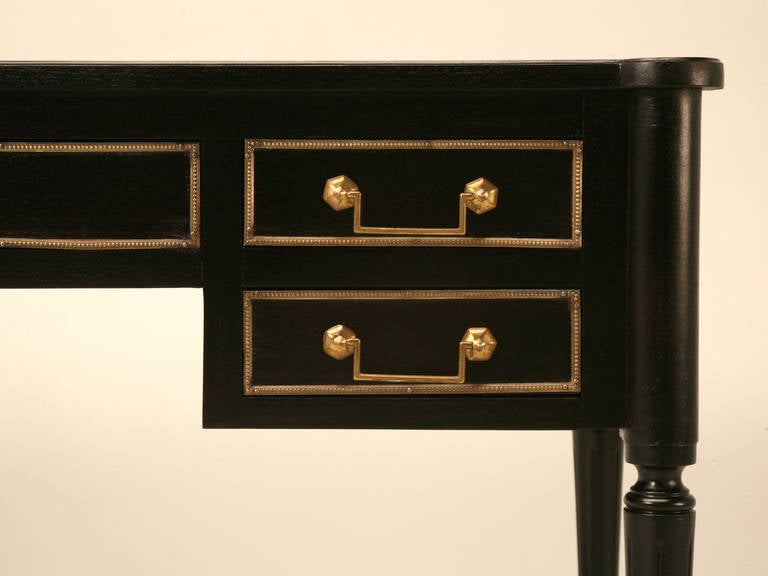 French Louis XVI Style Ebonized Mahogany Desk 1