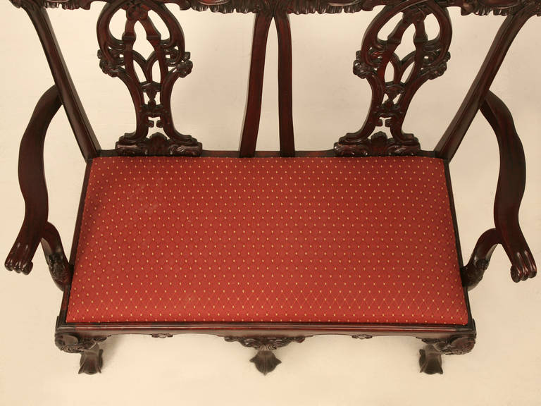 20th Century English Style Chippendale Settee
