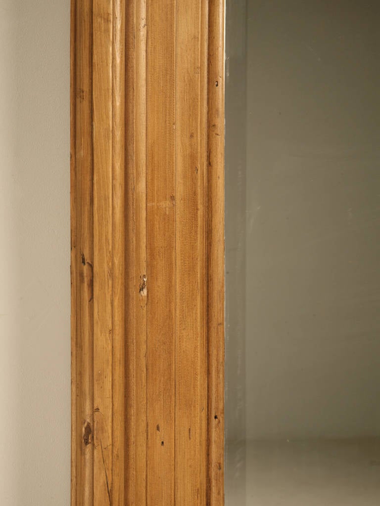 British Antique English Scrubbed Pine Mirror