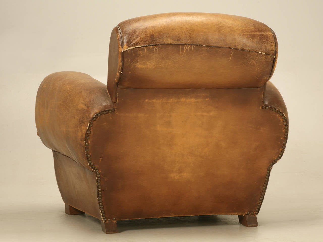 French Art Deco Club Chair in Original Leather 6