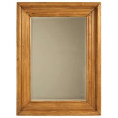 Antique English Scrubbed Pine Mirror