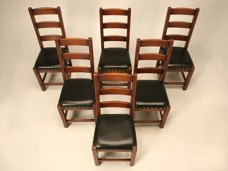 Country Set of Six Ladderback Side Chairs