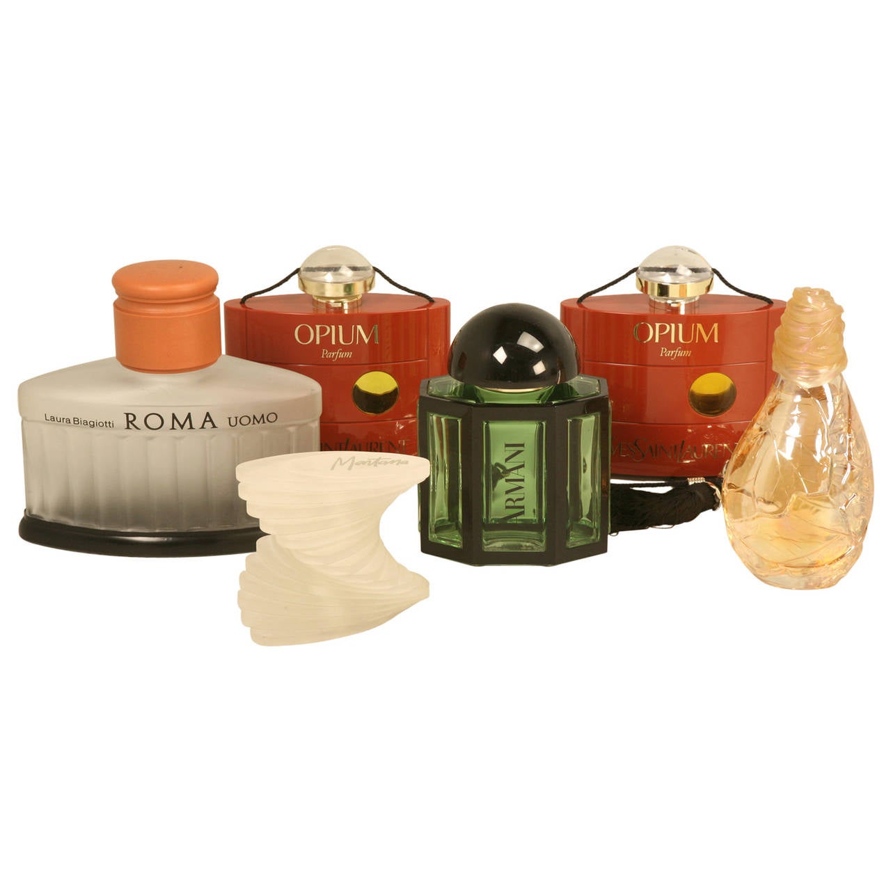 Collection of Large Vintage Perfume Retail Store Display Bottles For