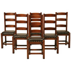 Set of Six Ladderback Side Chairs 7