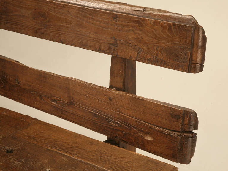 primitive benches with backs