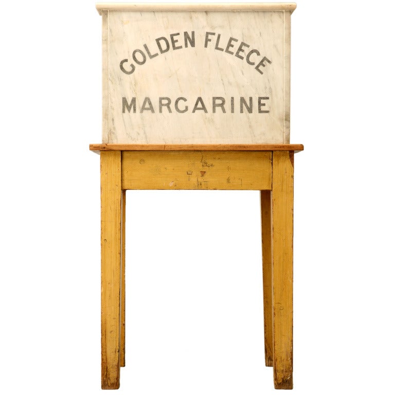 c.1900 English "Golden Fleece Margarine" Counter