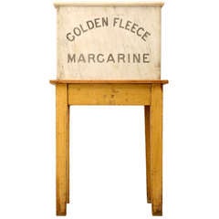 Used c.1900 English "Golden Fleece Margarine" Counter