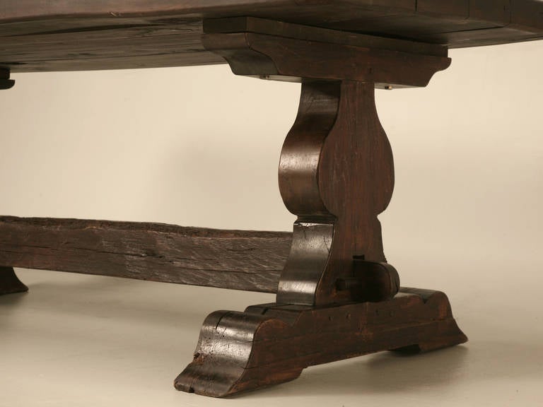 19th Century French Oak Trestle Table, circa 1820