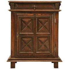 18th C. Antique French Louis XIII Solid Walnut Confiturier/Cupboard