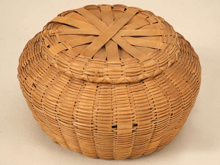 American Collection of 6 Vintage Handmade Folk Art Baskets and Boxes for Gifts or Accents