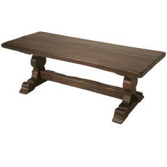 Antique French Oak Trestle Table, circa 1820