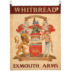 Vintage Exmouth Arms Original English Pub Sign 10