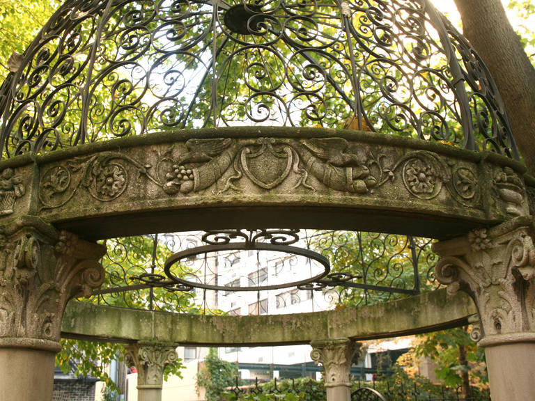 American Hand-Cut Limestone Gazebo, circa 1885 Chicago