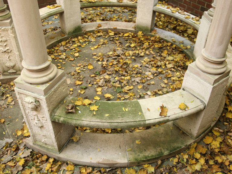 Hand-Cut Limestone Gazebo, circa 1885 Chicago 1