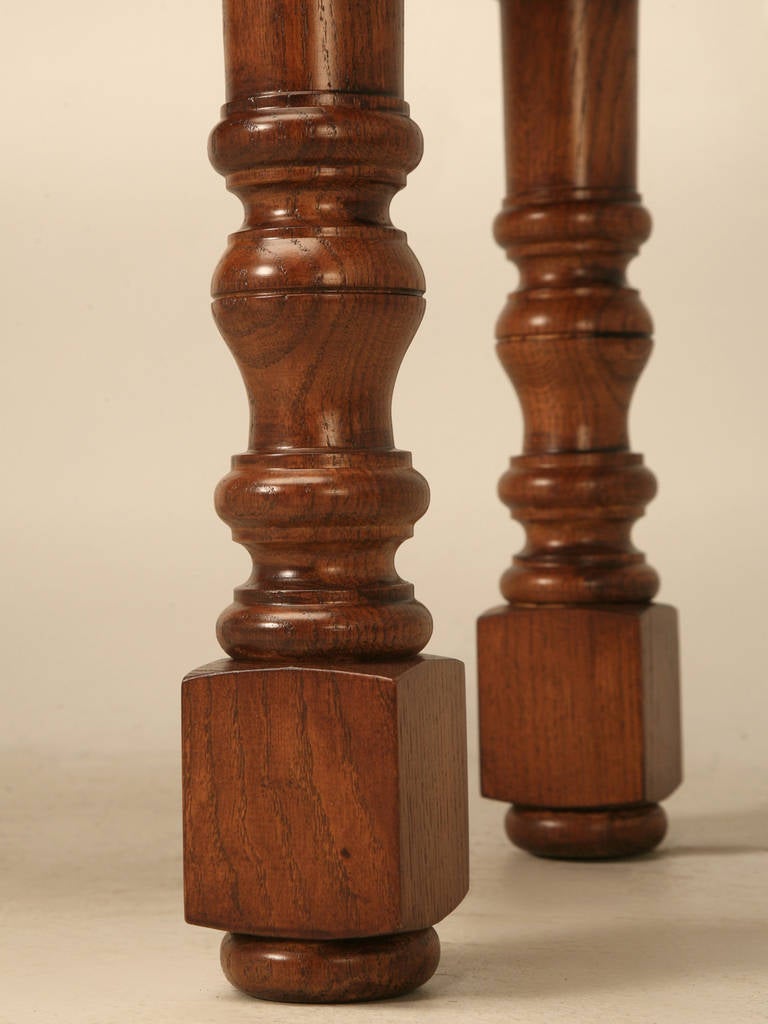 Brass Traditional English Style Console, Sofa Table Hand-Crafted in Oak Made to Order For Sale