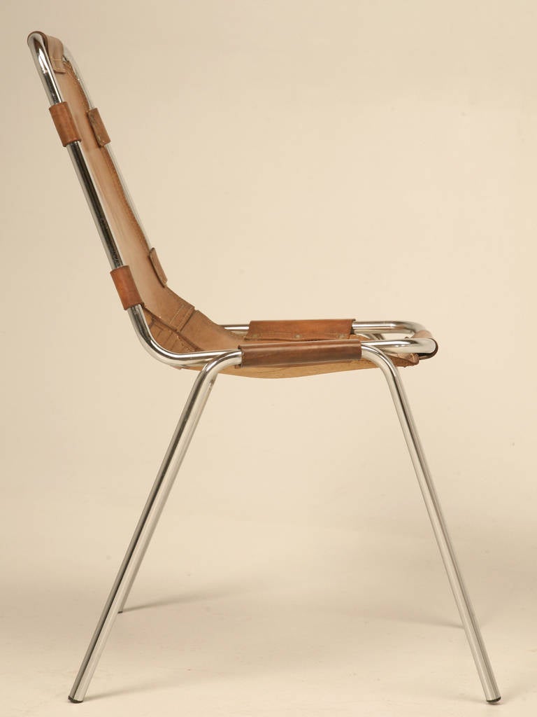 Chrome and Leather Charlotte Perriand Les Arcs Chair, circa 1960 4