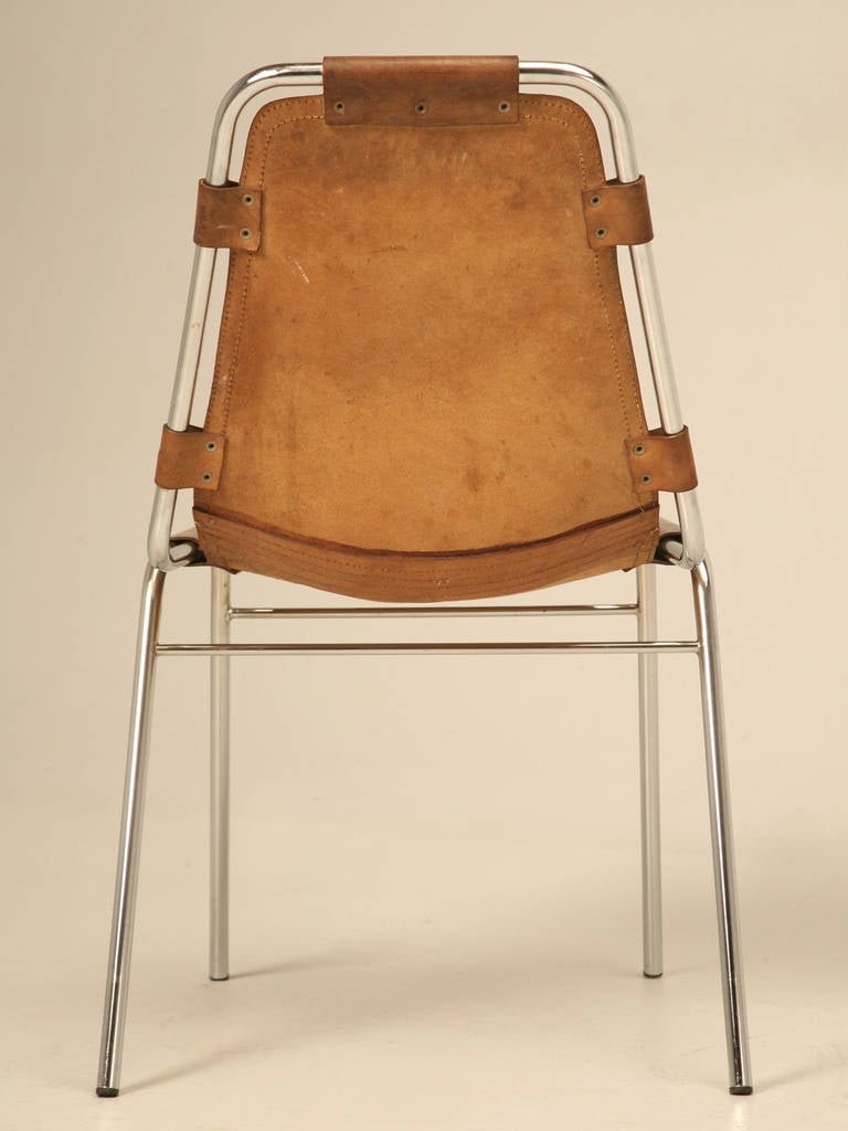 Chrome and Leather Charlotte Perriand Les Arcs Chair, circa 1960 5