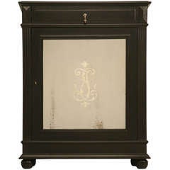 Original Antique French Napoleon III One Drawer over One Mirrored Door Cupboard 11
