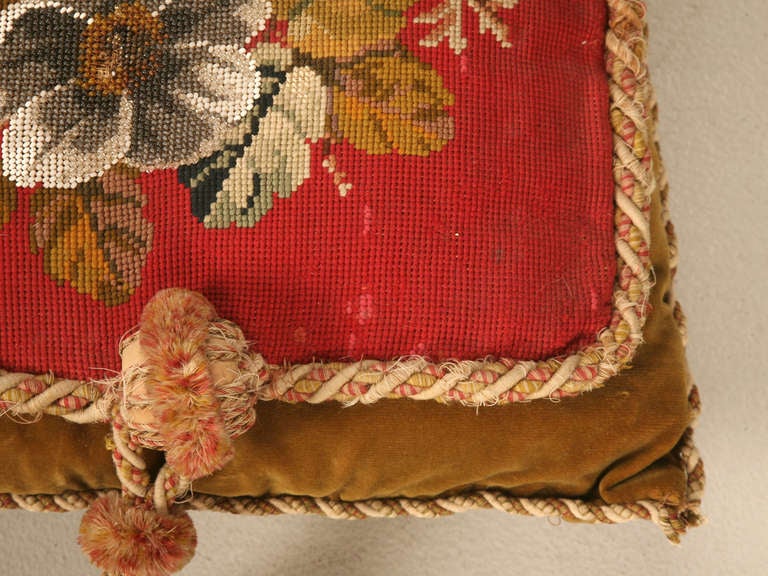Circa 1900 Victorian English Beaded and Needlepoint Pillow at 1stdibs