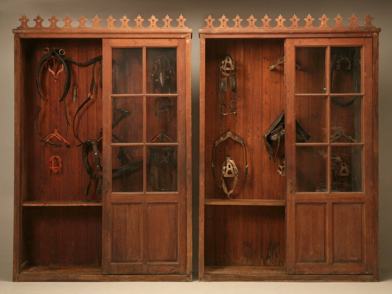 Pine Pair of Cabinets from a French Vineyard, Original Patina, circa 1880-1900