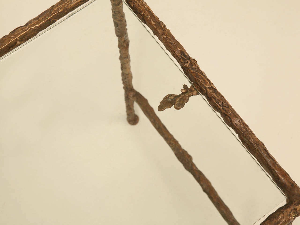 Giacometti Inspired Solid Bronze French Coffee Table by Joel Roux 1