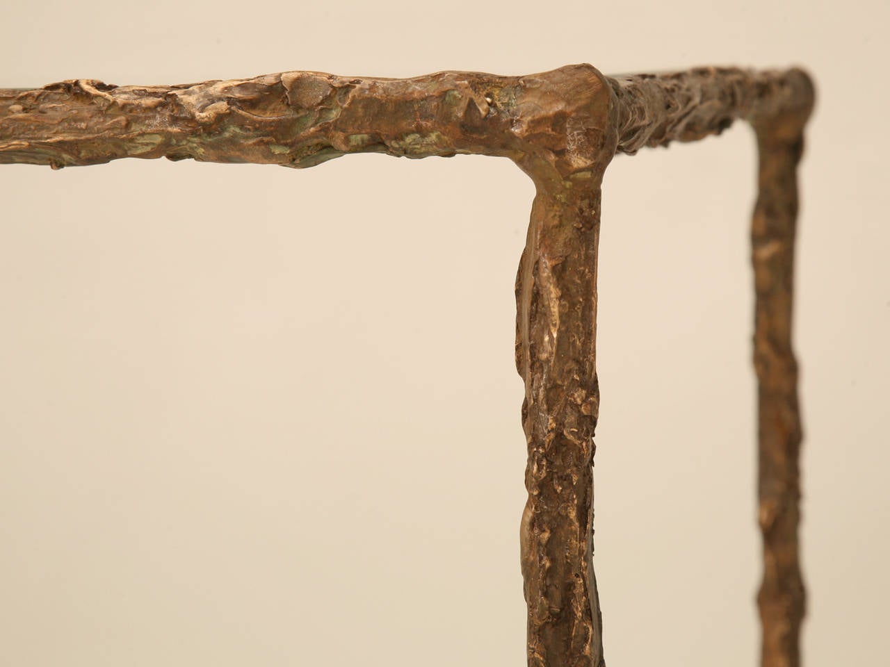 Giacometti Inspired Solid Bronze French Coffee Table by Joel Roux 5