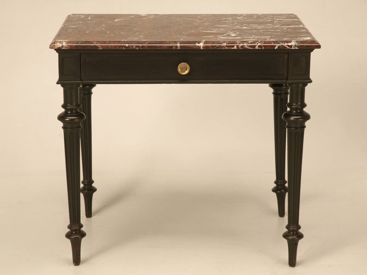 Small Napoleon III Ebonized Side or Writing Table 1