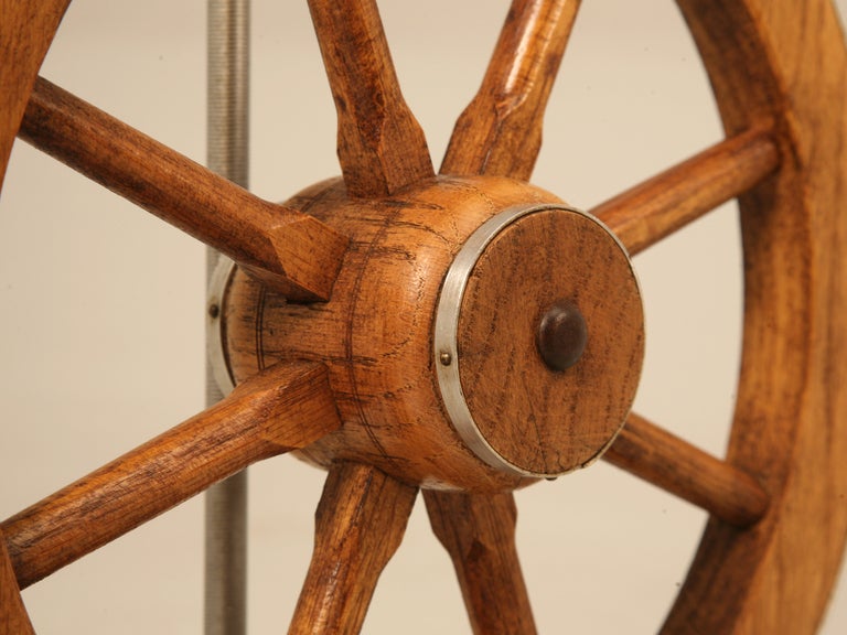 vintage wagon wheel table