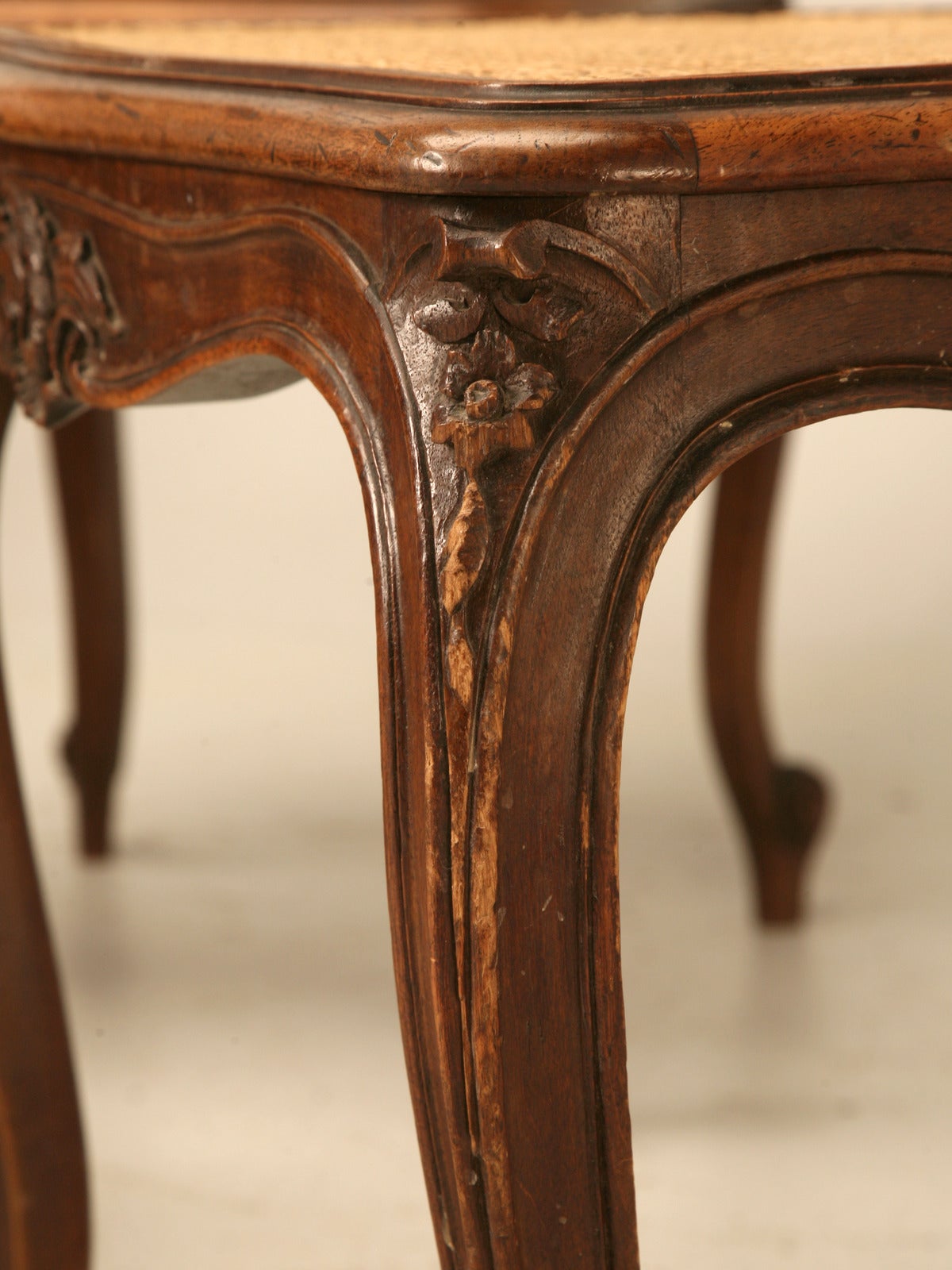 Rare Set of Twelve Matching Louis XV Style Walnut Dining Chairs 2