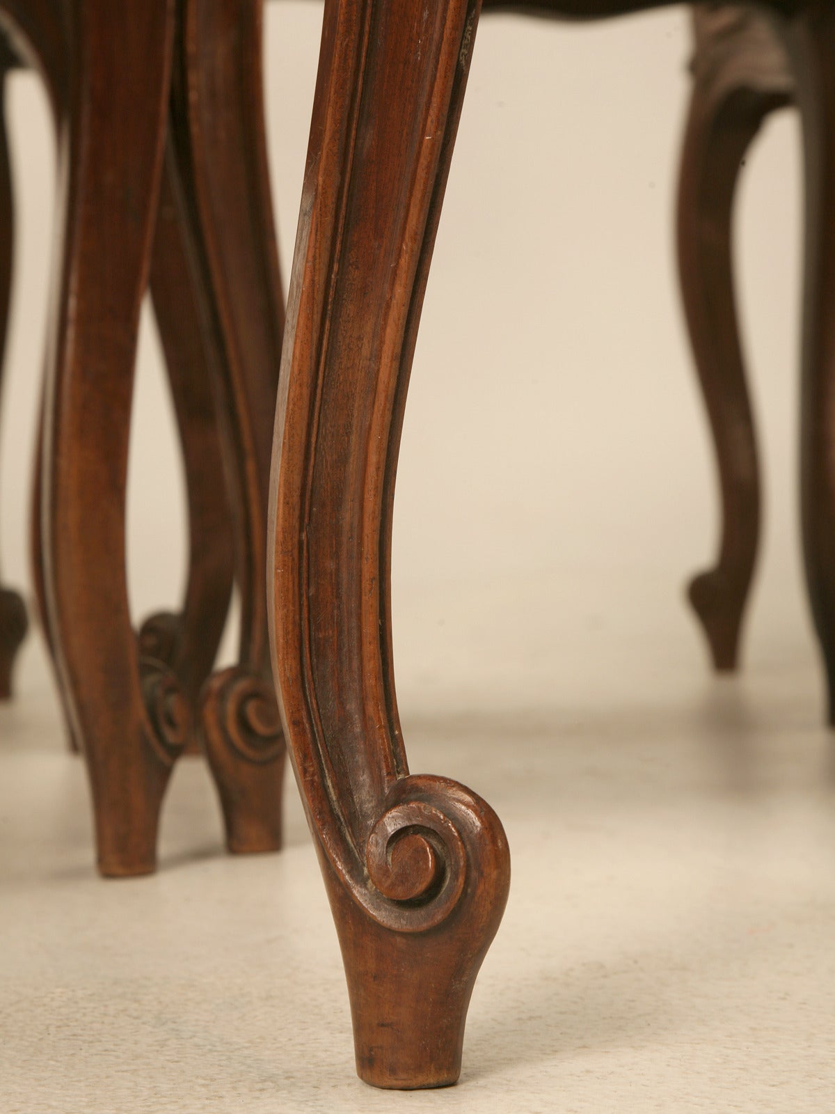 Rare Set of Twelve Matching Louis XV Style Walnut Dining Chairs 3