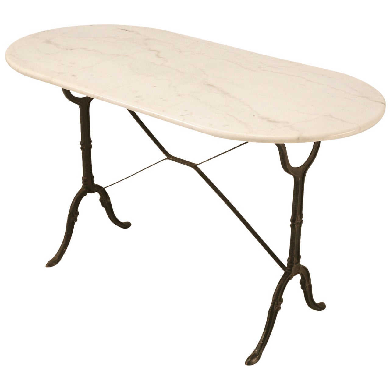 Vintage French Bistro Table with Marble top