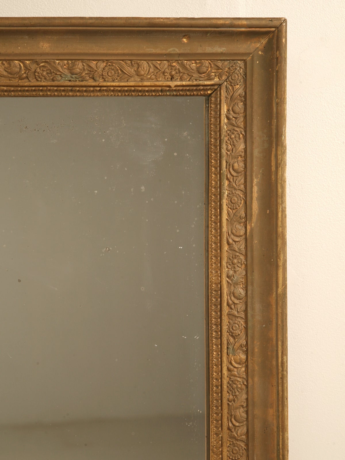 Gilt French Mirror with Original Glass, circa 1800s