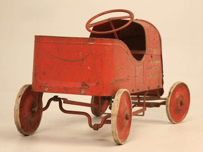 1920's Original Paint Metal Toy Pedal Car 2