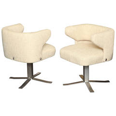 Pr of Swivel Chairs Designed by Gianni Moscatelli