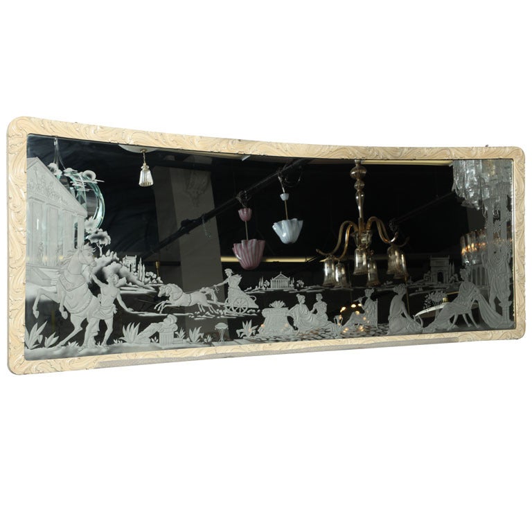 Panoramic Mirror Made by Luigi Brusotti For Sale