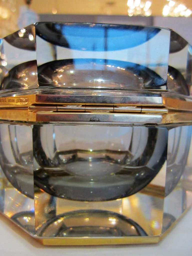 Vintage Murano Glass Sommerso Dose im Zustand „Hervorragend“ in West Palm Beach, FL