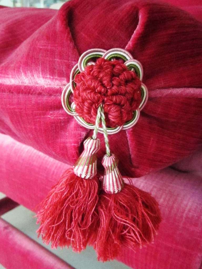 19th Century Pair of Fuschia Velvet Chairs