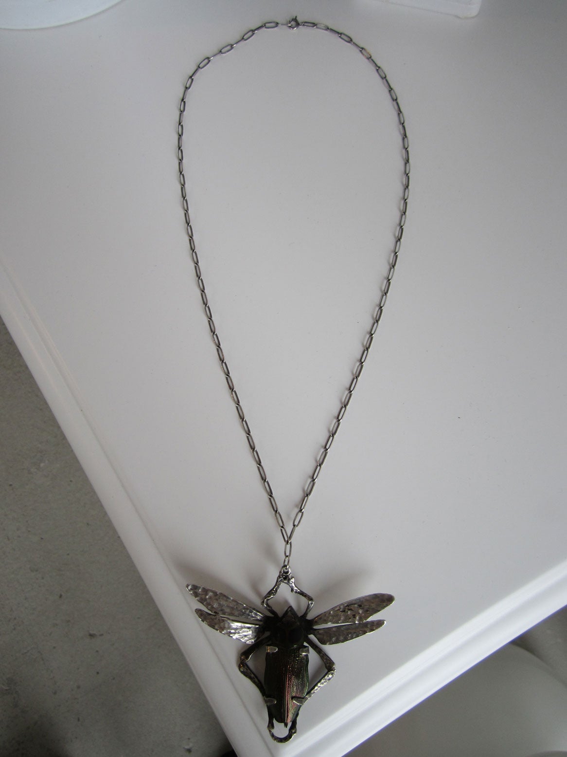 Artist Made Cicada Necklace In Excellent Condition In West Palm Beach, FL