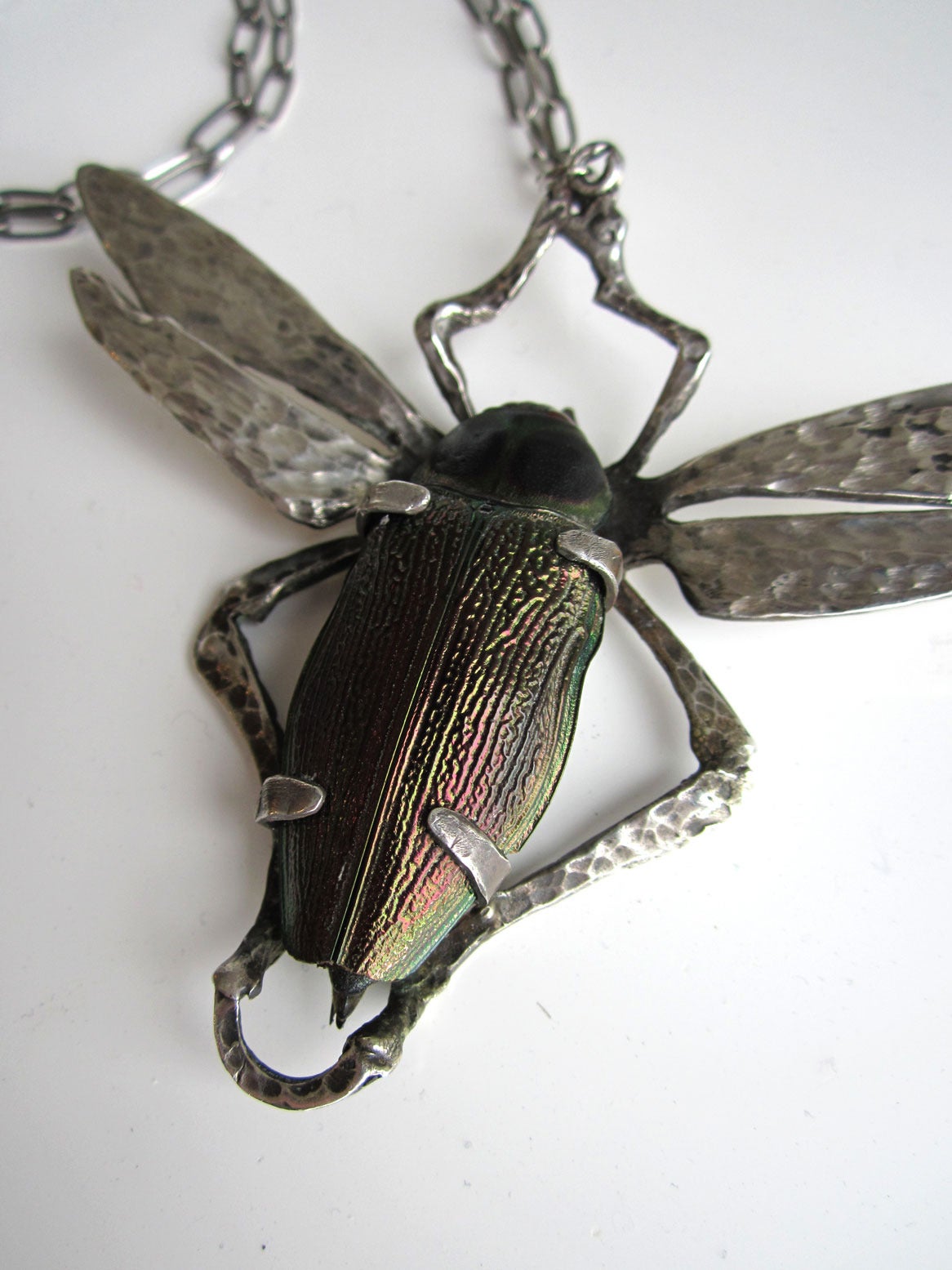 Sterling Silver Artist Made Cicada Necklace