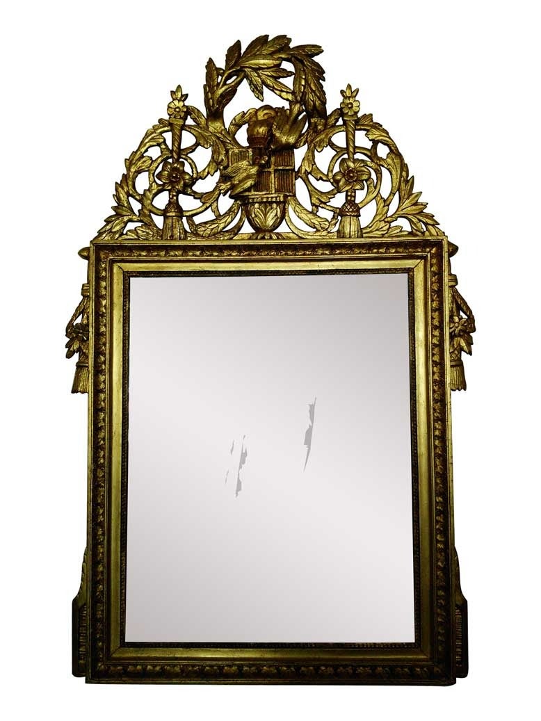 Carved and Gilt Wood Late 18th Century Mirror