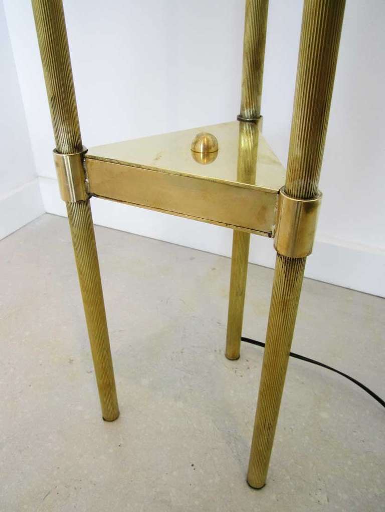 Pair of Brass Italian Standing Floor Lamps For Sale 3