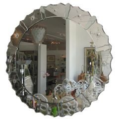 Vintage Venetian Circular  Mirror
