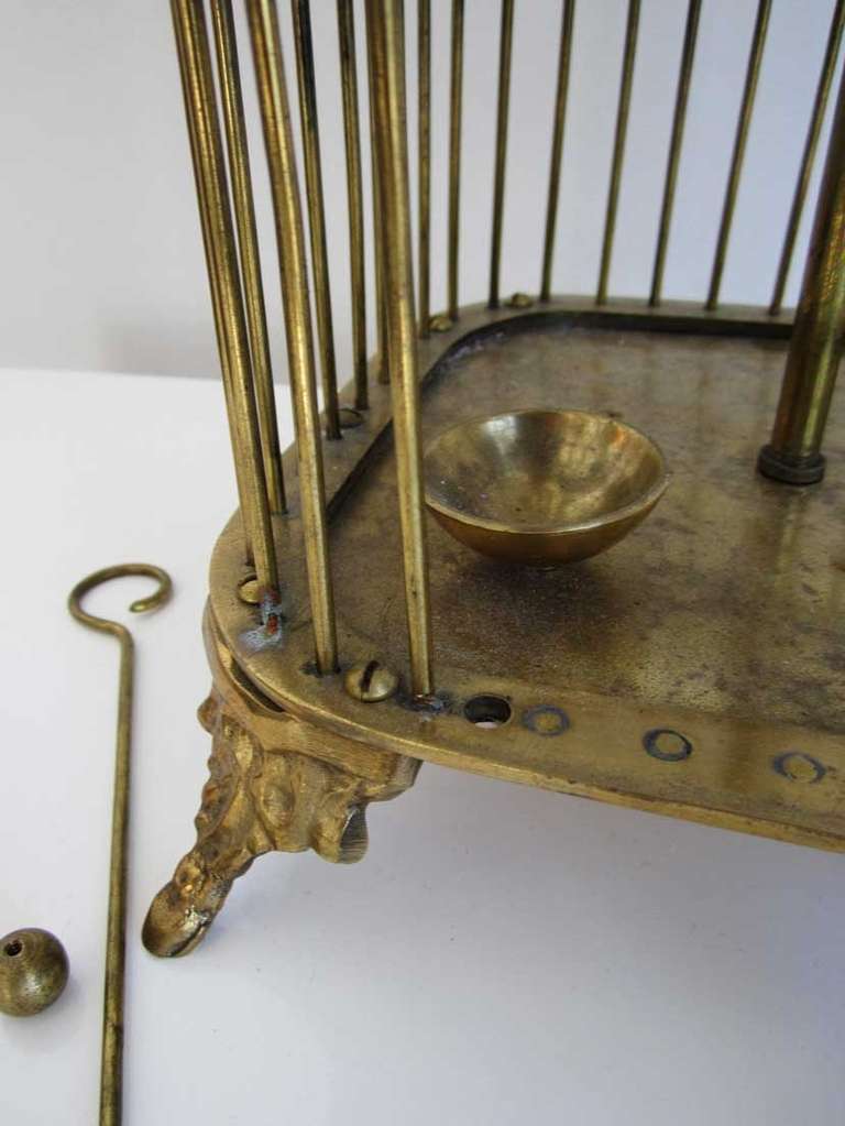 Pair of Vintage Brass Birdcage Lamps 2
