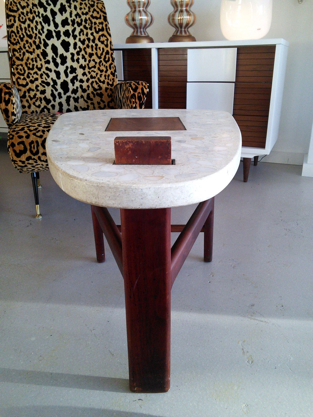 Mid-Century Modern Harvey Probber Terrazzo End Table For Sale
