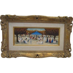 Set of Six Framed Oil Paintings by Andre Renoux Set of Six Framed Oil Paintings by Andre Renoux