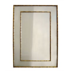 Vintage Large Gilt Faux Bamboo Mirror