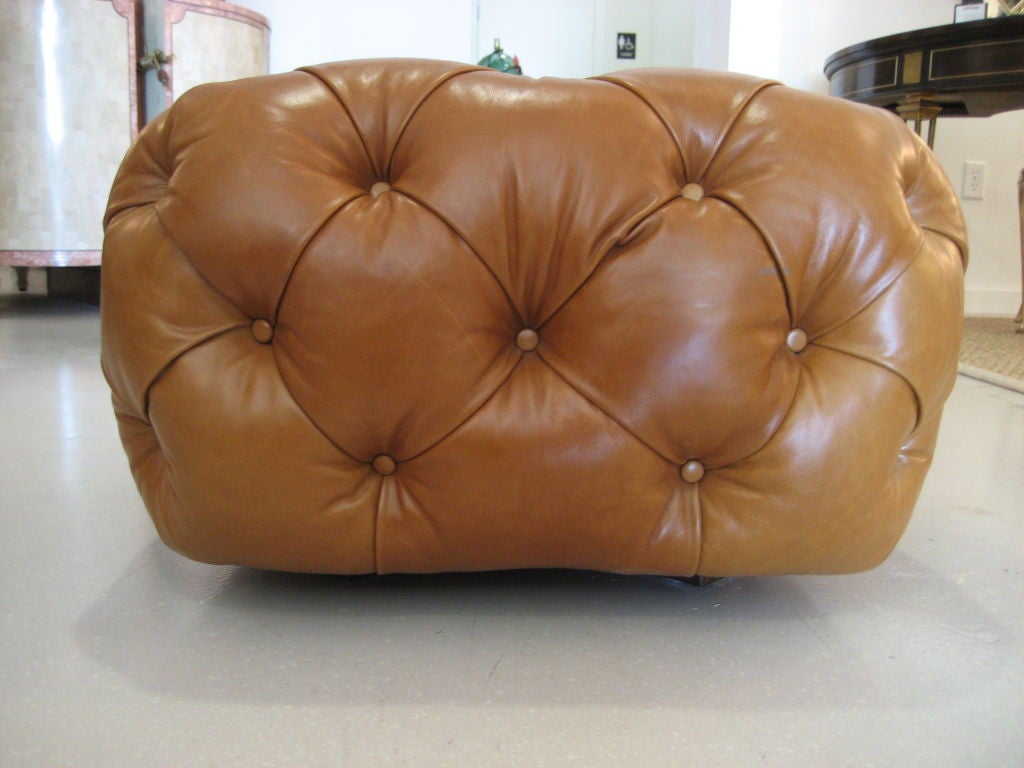 George Smith Leather Chesterfield Ottoman 2