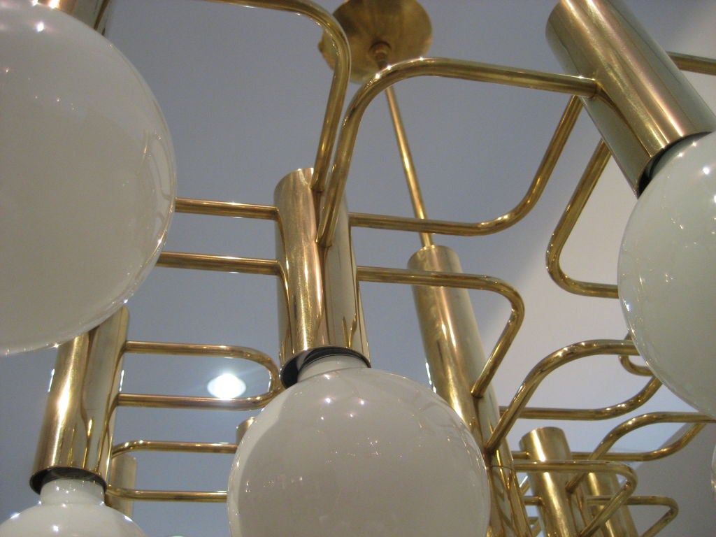 Late 20th Century Vintage Sciolari Brass Light Fixture