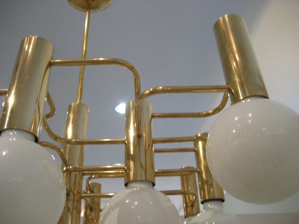 Vintage Sciolari Brass Light Fixture 2