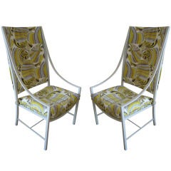 Pair of Vintage Tall Garden Chairs